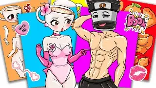 Brainrot Sexy Couple: Ballerina x Assasino, Ballerina x TungTung, Madindin Sticker Book DIY