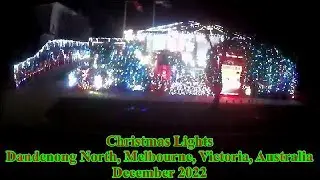Christmas Lights- Dandenong North, Melbourne, Victoria, Australia- December 2022- Aerial Drone Video