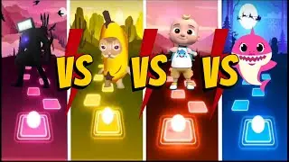 Titan Tv Man 🆚 Banana Cat 🆚 Cocomelon 🆚 Baby Shark  🎶 Who Is Best？ #1