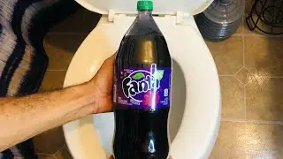 Will it Flush? - Fanta Grape #shorts #short #wealleat #flushing #soda #fanta #grape #asmr #grapes