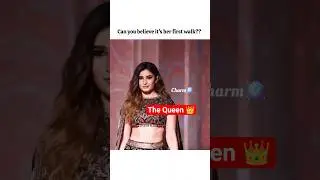 Rasha thadani slaying her first ramp walk👑#bollywood#rampwalk#ananyapandey#ibrahim#rashathadani#sara