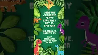 Dinosaur Birthday Invite