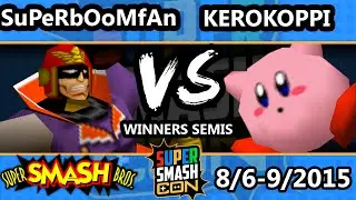Super Smash Con - SuPeRbOoMfAn (Captain Falcon) Vs. KeroKeroppi (Kirby) - Winners Semis - Smash 64