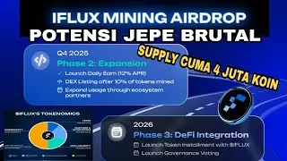 POTENSI JEPE MAKSIMAL,SUPPLY TOKEN HANYA 4 JUTA || CARA MENGGARAP AIRDROP IFLUX GLOBAL MINING