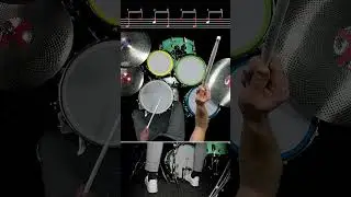Learn to play the 8th note groove! - www.leondrums.com #shorts