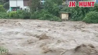 Continuous RainFall From Last 3 Days Leads Heavy Flood In Sewa River Bani #flood #badweather 