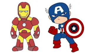 Iron Man, Captain America | Superhero Drawing & Coloring