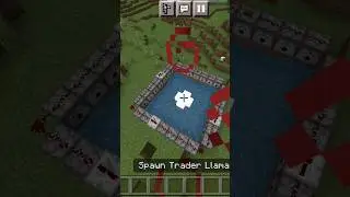 Minecraft 7 by 7 flying machine vs Trader Llama.#minecraft #minecraftplayers #gaming #shorts