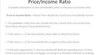 Price to Income Ratio: Real Estate Affordability