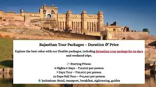 Top Rajasthan Tour Operator | Best Tour Packages, Prices & 7-10 Day Itinerary from Delhi