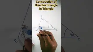 How to draw bisector of angle in triangle#shorts#yt trendingshorts#viralshorts#RB knowledge explore