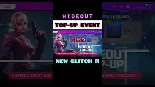 Hideout top-up event today || FF New glitch today || free fire new event today || FF new event today