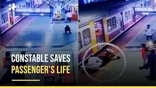 Female RPF Constable Saves Woman Who Slipped From Moving Train