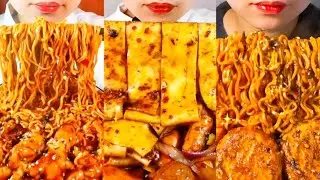 🔥 Spicy Noodles Mukbang 🍜 | Slurpy & Satisfying Eating Sounds ASMR #mukbang #food #foodie