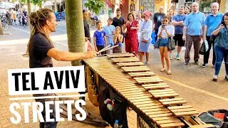 AMAZING STREET Performer. Instrument Music. Tel Aviv Streets.