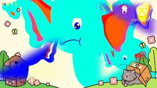 Rhino rhymes and elefant in defferent motion using graphics effect