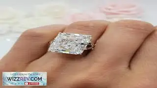 9.5Ct Radiant Cut Lab Created Diamond Engagement Wedding Ring 14K White Gold FN