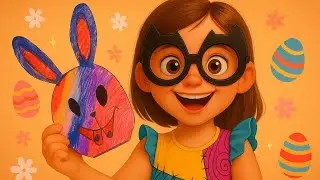 She Made a Bunny Mask With Paper! 🐰✨