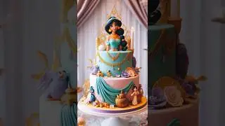 Disney Princess Jasmine Themed Cake Designs #ai #jasmine #disney