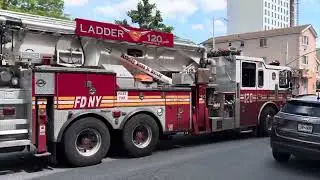 Ladder 120 and engine  231 and battalion 44 responding  to ￼ a smoke in a building ￼￼￼￼￼￼
