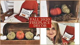 FALL DECORATE WITH ME | FALL FIREPLACE DECOR | FALL MANTLE INSPO | FALL FARMHOUSE DECOR | FALL 2020