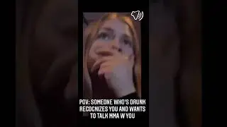 Kay Hansen annoyed by Drunk Guy