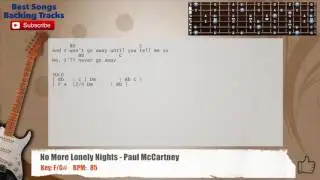 🎸 No More Lonely Nights - Paul McCartney Guitar Backing Track with chords and lyrics