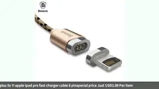 Baseus For Magnetic lightning usb charging cable for iPhone xs max xr 8 7 6s plus 5s 11 apple ipa...
