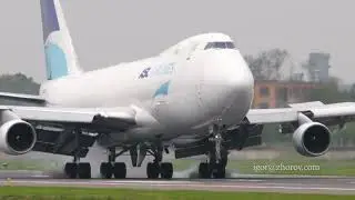 Jumbo Jet Boeing 747 of ASL Airlines landing