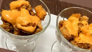 Dynamite chicken with creamy chipotle mayo sauce|| spicy tangy restaurant style