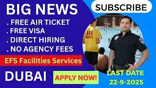 Dubai Jobs 2025 | Free Recruitment &ndash; No Fees | free Visa Vacancy | free Air Ticket