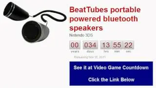 BeatTubes portable powered bluetooth speakers 3DS Countdown