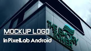 3D Logo signage wall Mock-up in PixelLab