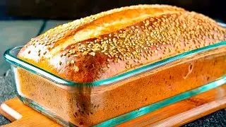 Schnelles und gesundes Haferbrot in 5 Minuten! KEIN Mehl und KEINE Hefe!