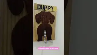 Personalized wooden dog leash holder  #dogleashholder #petslovers #petshoponline #petslove