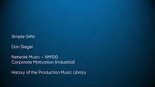 Simple Gifts - Dan Siegel | Network Music (NM100) [Full Track] - HOTPML #1260