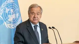 UN secretary general speaks at SCO Summit in Astana