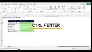 How to Reverse First Name and Last Name in Excel