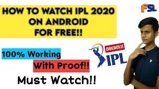 How to see IPL 2020 Live for free | 100% working | No Mod | 100% tested