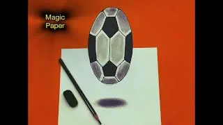 Professional 3D Drawing of a Ball | Unbelievable Illusion! 🖊️⚽✨
