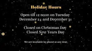 HFGA 2024 Holiday Hours