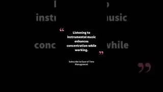 Boost Focus! 🎵🔍 Instrumental Music for Better Concentration!  #easeoftimemanagement #befocused