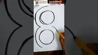 how to draw 3d number eight