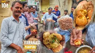 In 1 Hour All Panipuri Sold Out | Varanasi Famous 0% Masala Panipuri | 10₹ Only  @CrazyFoodTech