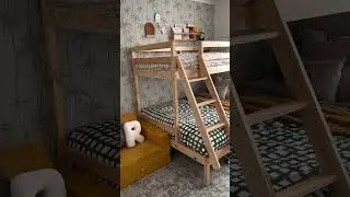 Luxo Living | Triple Bunk Bed for Small Spaces: A Kid's Room Essential 🧒 #furniture #interiordesign
