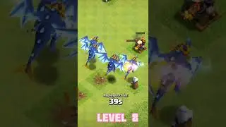 5 Max level Electro Dragons vs All level Air defense #clashofclans #coc #games #supercell