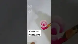 pintar flores con pincelada doble carga #pintarflores #aprenderapintar #florespintadas