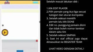 TUTORIAL INPUT DATA PEMAIN, REGISTER TEAM DAN LINEUP LENGKAP VERSI 2.25