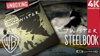 Twister 4k UltraHD Blu-ray limited edition steelbook unboxing by Warner Bros USA
