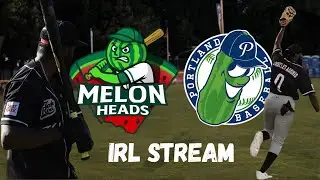 Chiseled Adonis Tries Baseball AGAIN | Live IRL Stream YouTube Melonheads vs Portland Pickles